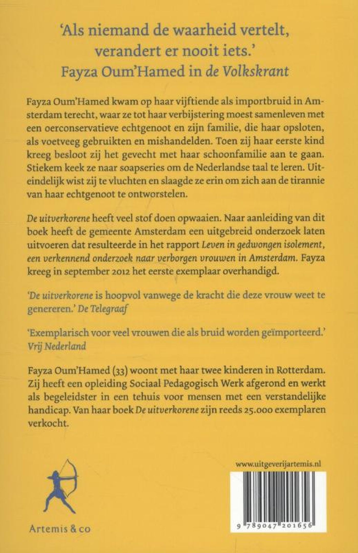 Achterkant van De uitverkorene