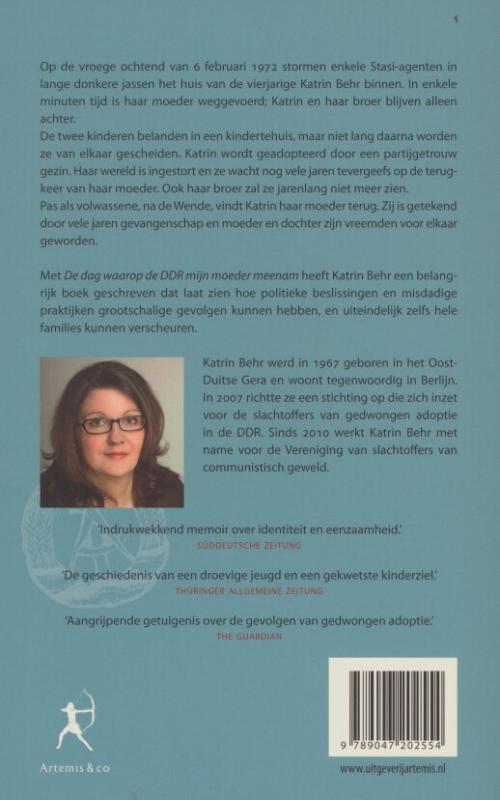 Achterkant van De dag waarop de DDR mijn moeder meenam
