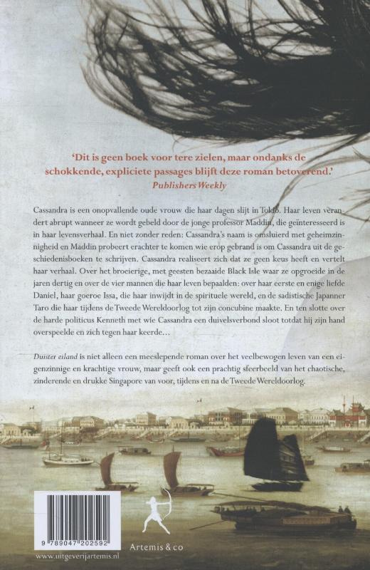 Achterkant van Duister eiland