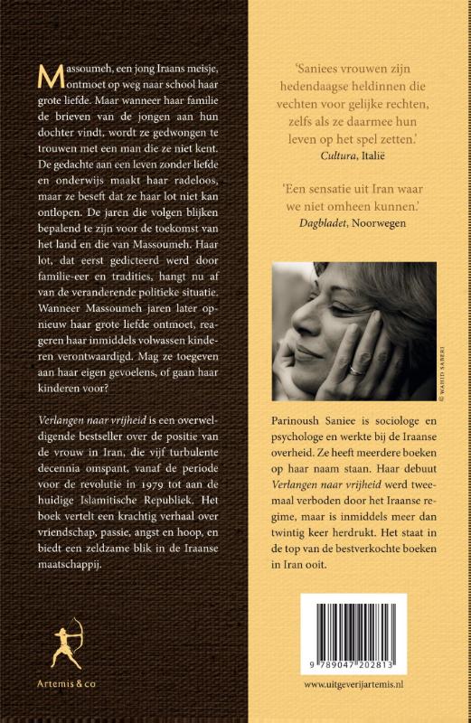 Achterkant van Verlangen naar vrijheid