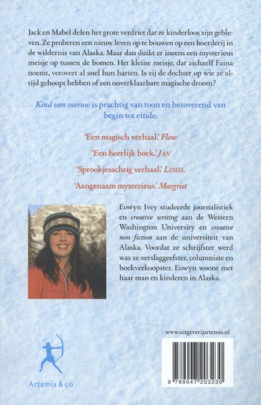 Achterkant van Kind van sneeuw
