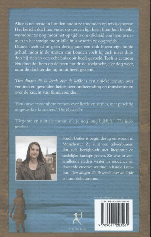 Achterkant van Tien dingen die ik leerde over de liefde