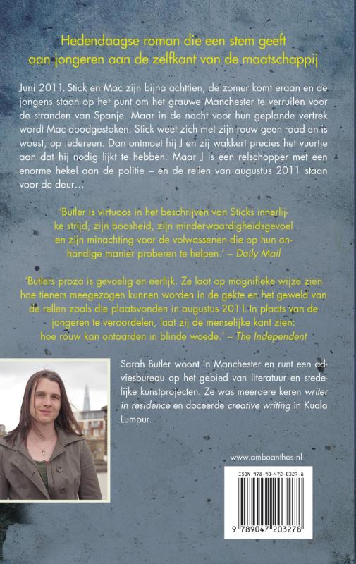 Achterkant van Voor de brand