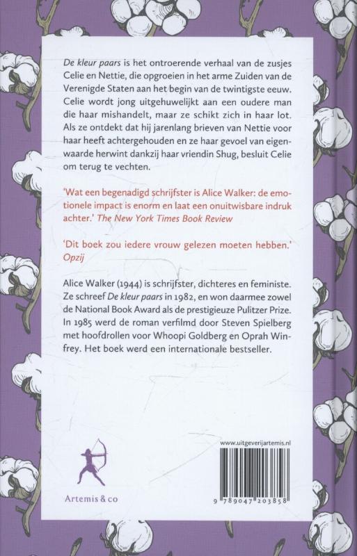 Achterkant van De kleur paars