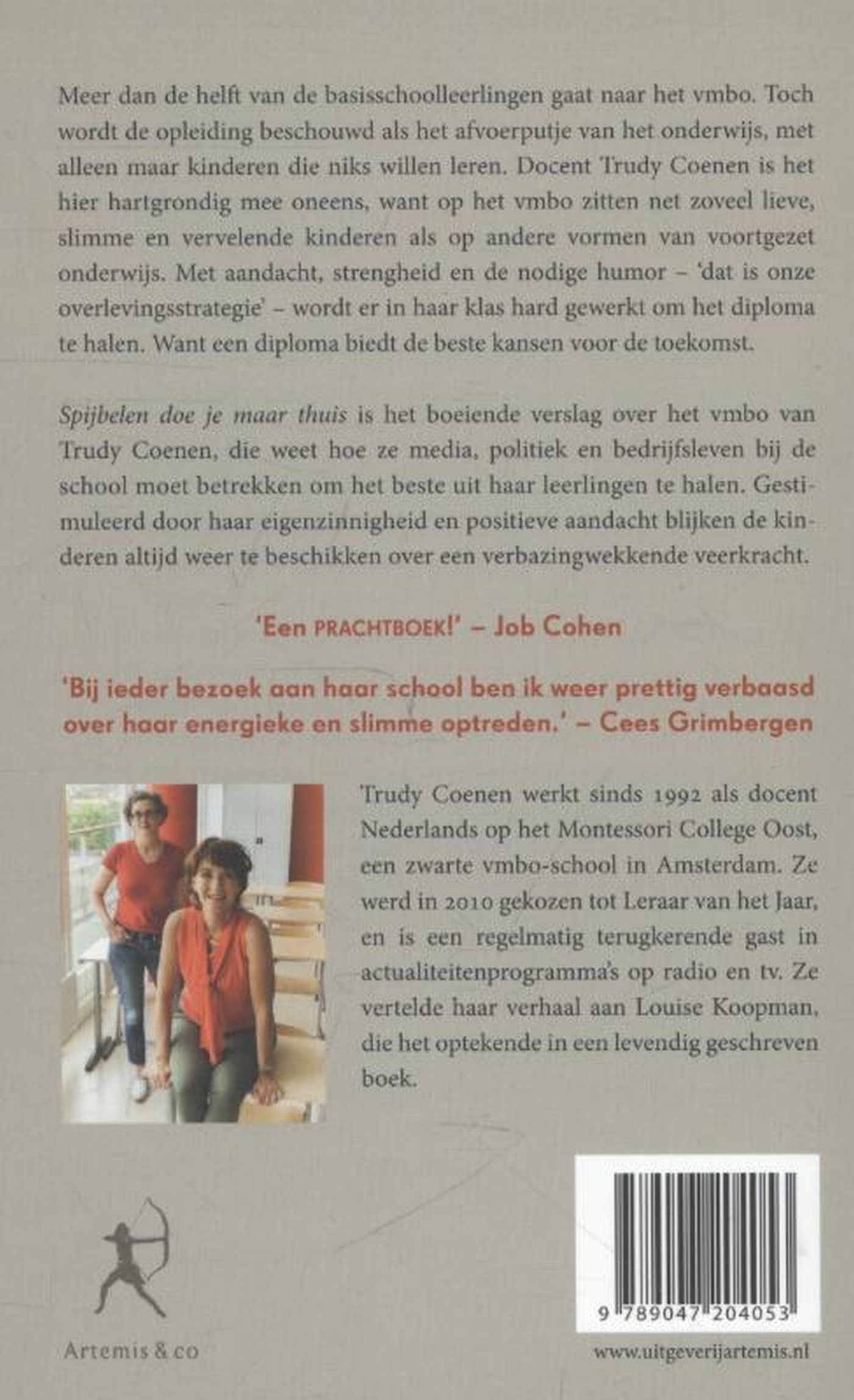 Achterkant van Spijbelen doe je maar thuis