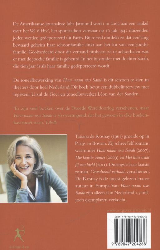 Achterkant van Haar naam was Sarah