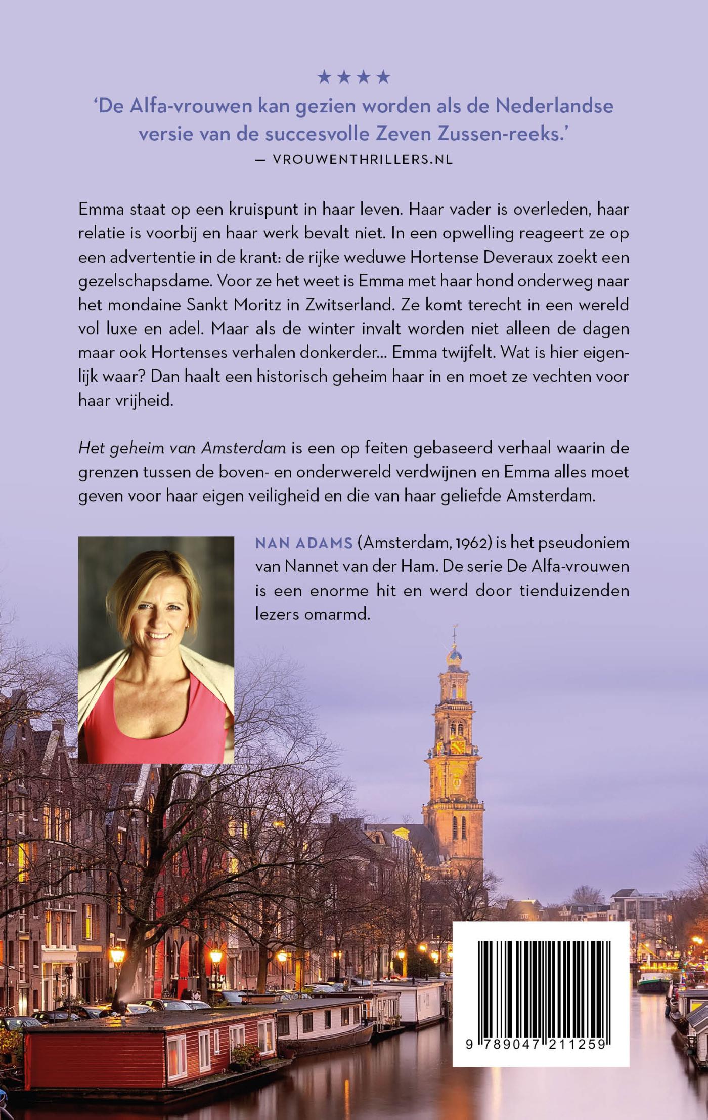 Achterkant van Het geheim van Amsterdam