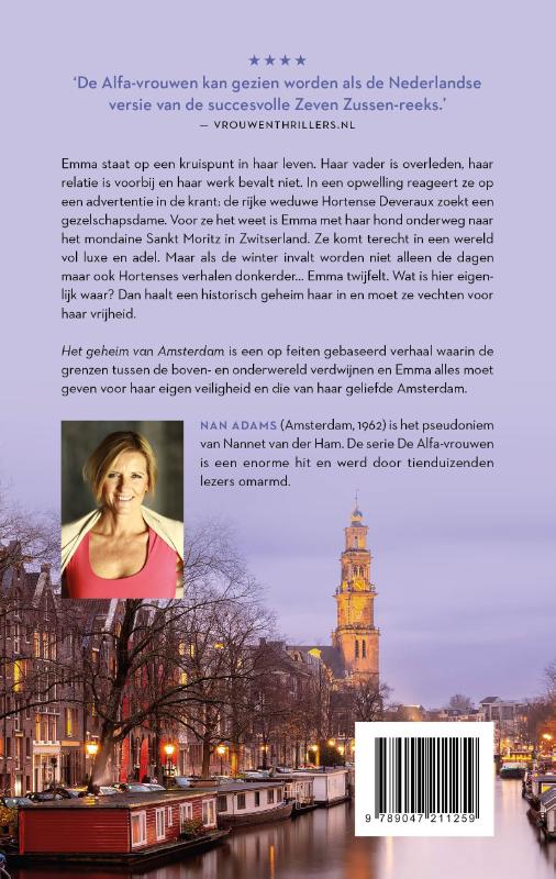 Achterkant van Het geheim van Amsterdam