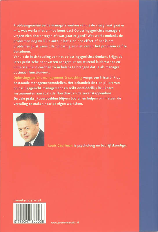 Achterkant van Oplossingsgericht management & coaching