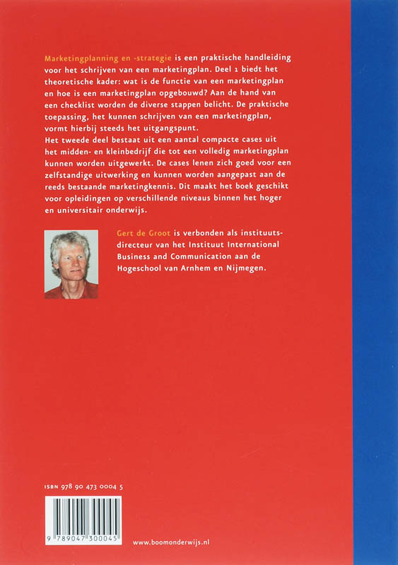 Achterkant van Marketingplanning en strategie