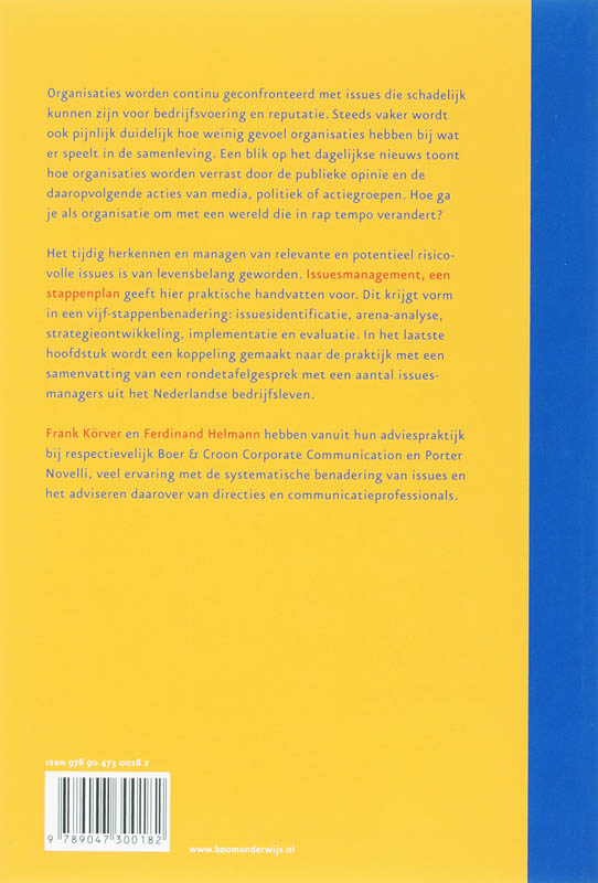 Achterkant van Issuesmanagement