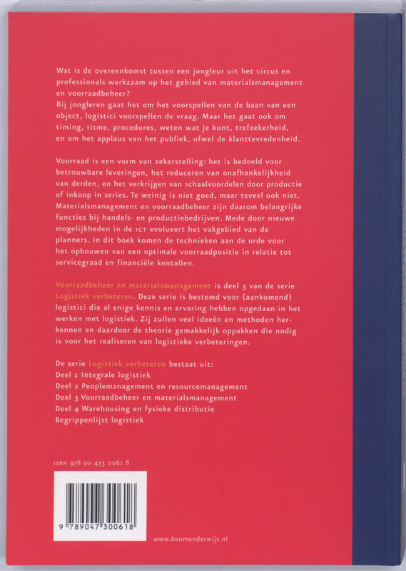 Achterkant van Voorraadbeheer en materialsmanagement
