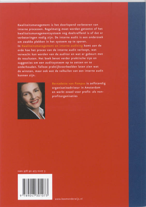 Achterkant van Kwaliteitsmanagement en interne auditing