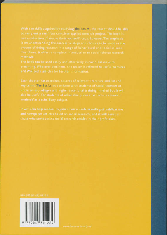 Achterkant van Research Methods: The Basics