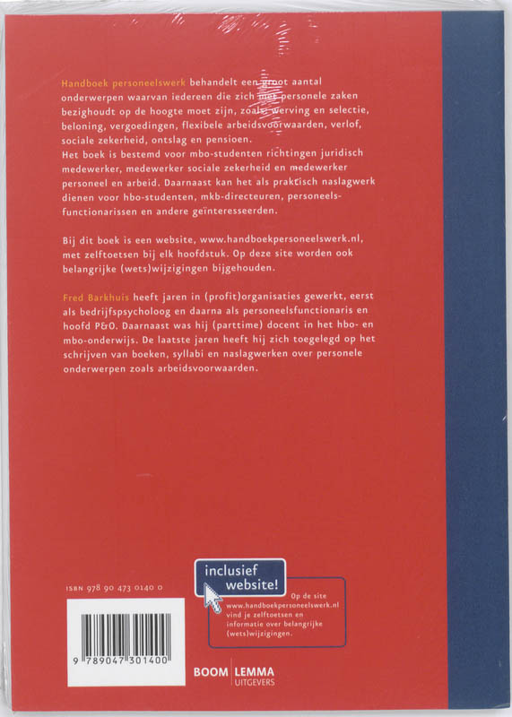 Achterkant van Handboek personeelswerk