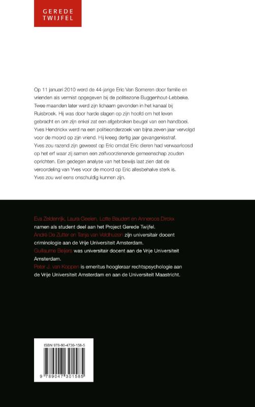 Achterkant van De dode in het dressoir
