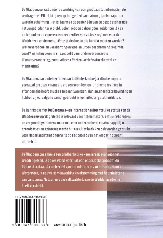 Achterkant van De Europees- en internationaalrechtelijke status van de Waddenzee