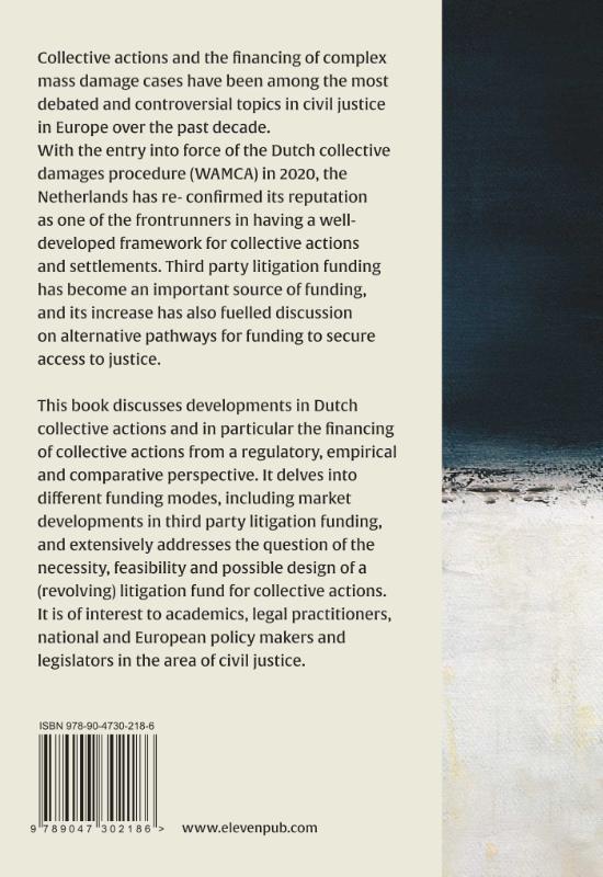Achterkant van Financing Collective Actions in the Netherlands