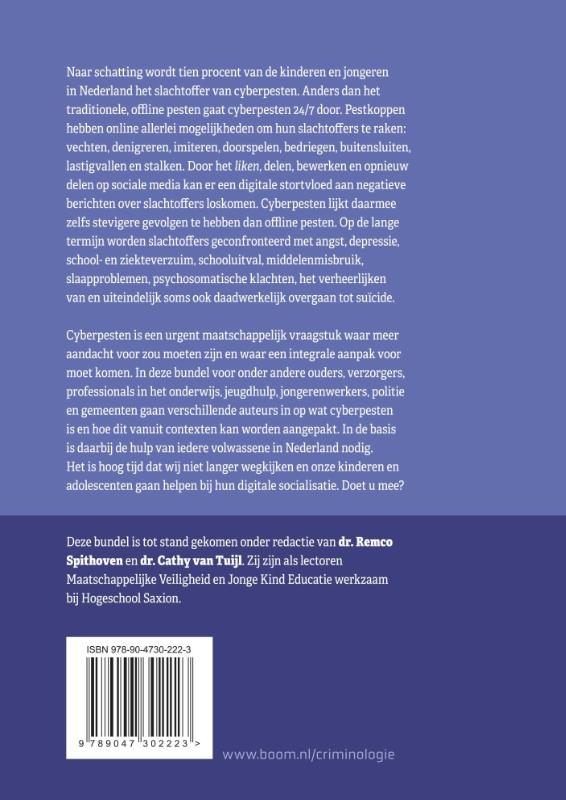 Achterkant van Cyberpesten