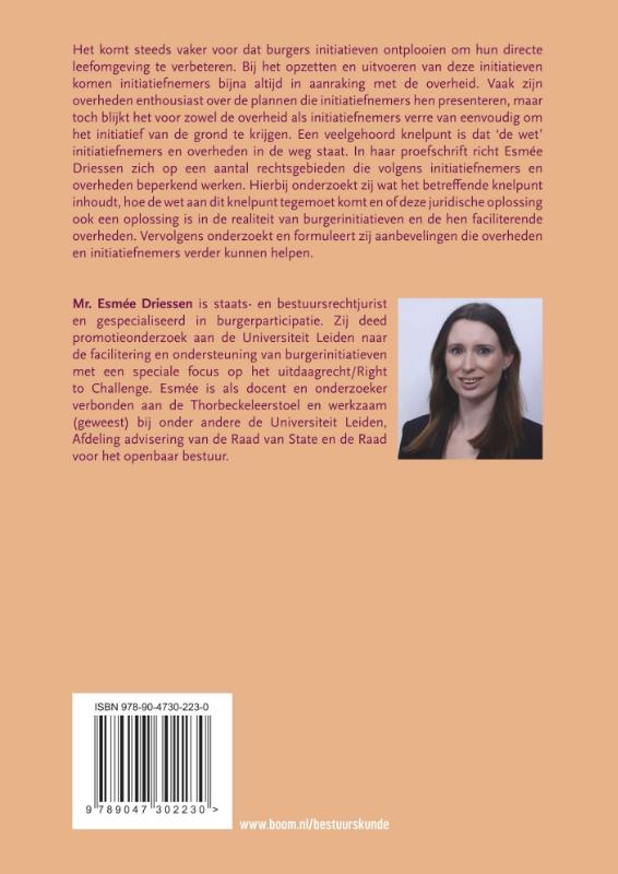 Achterkant van Stimulering en facilitering van burgerinitiatieven door de overheid