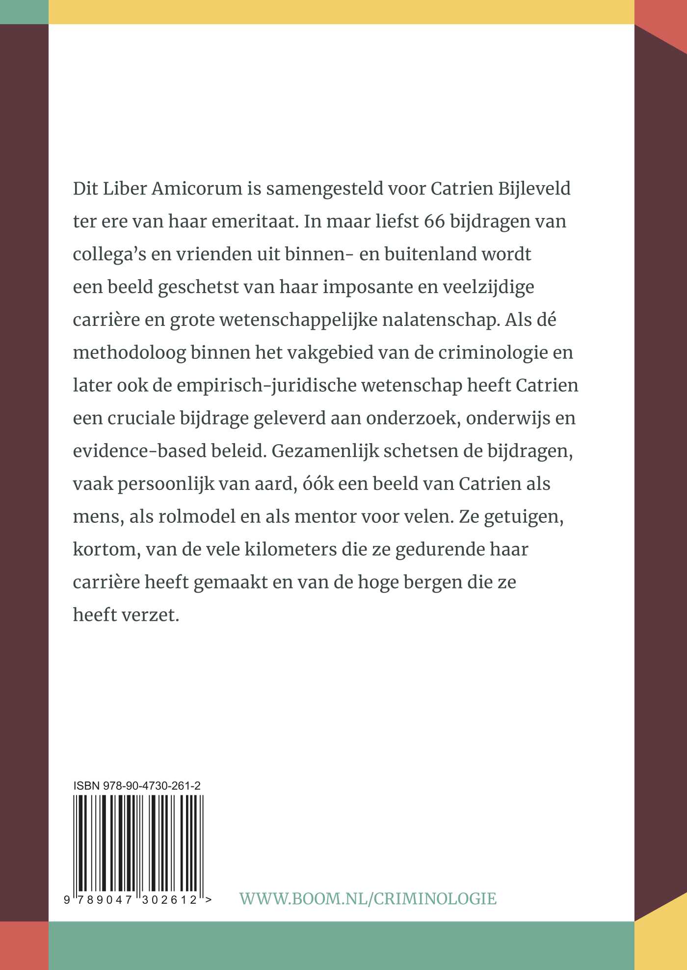 Achterkant van Kilometers maken, bergen verzetten