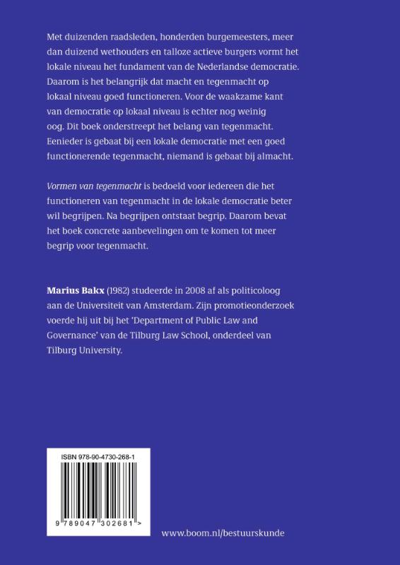 Achterkant van Vormen van tegenmacht