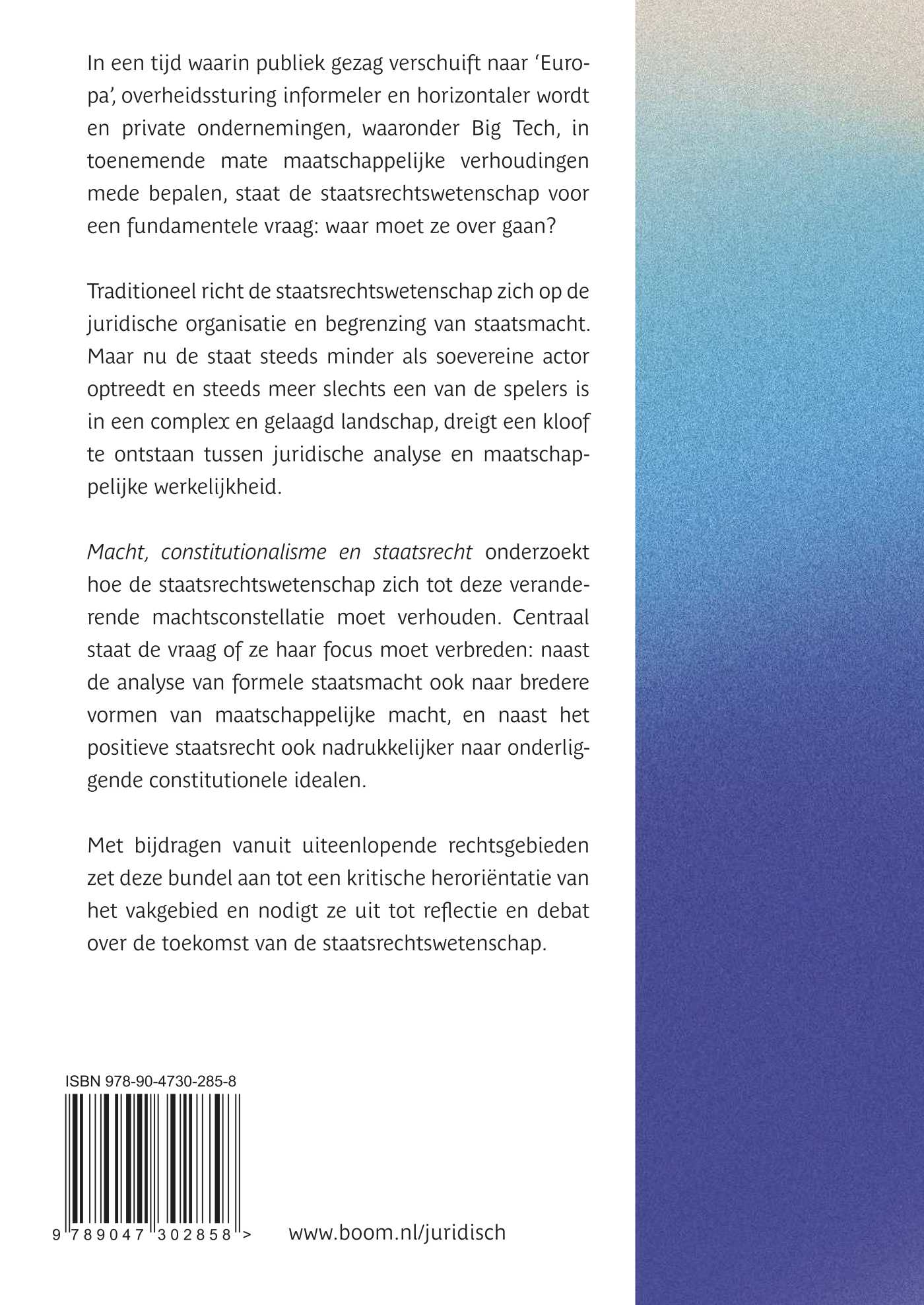 Achterkant van Macht, constitutionalisme en staatsrecht