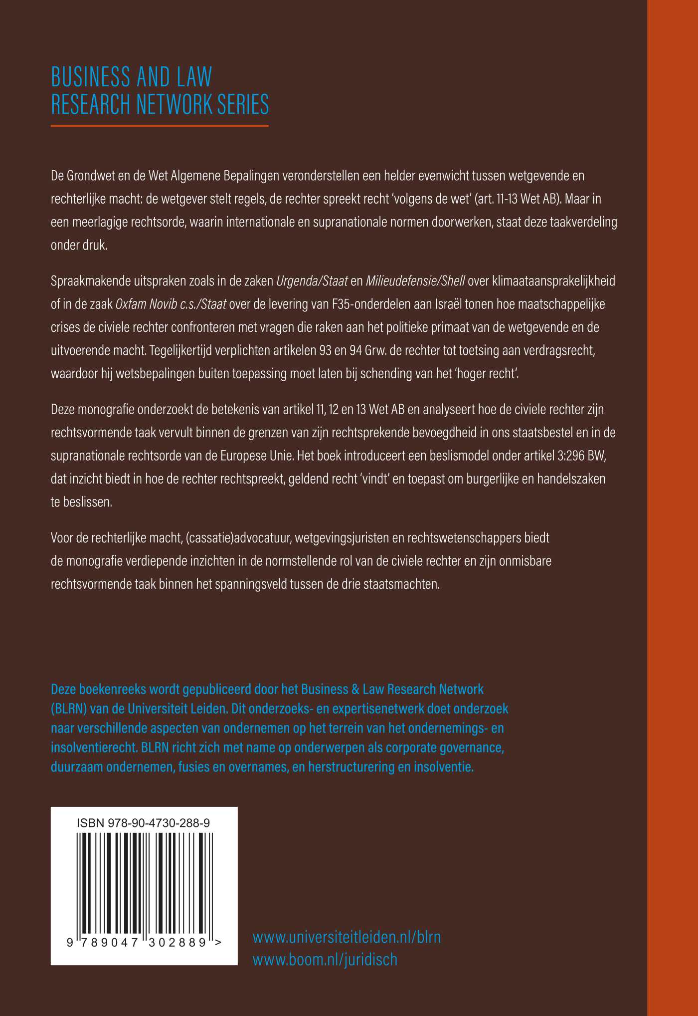 Achterkant van De rechtsvormende taak van de civiele rechter