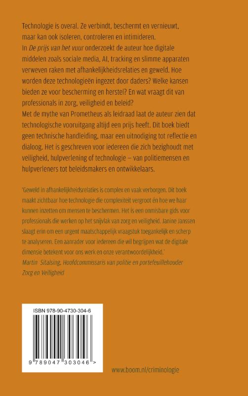 Achterkant van De prijs van het vuur