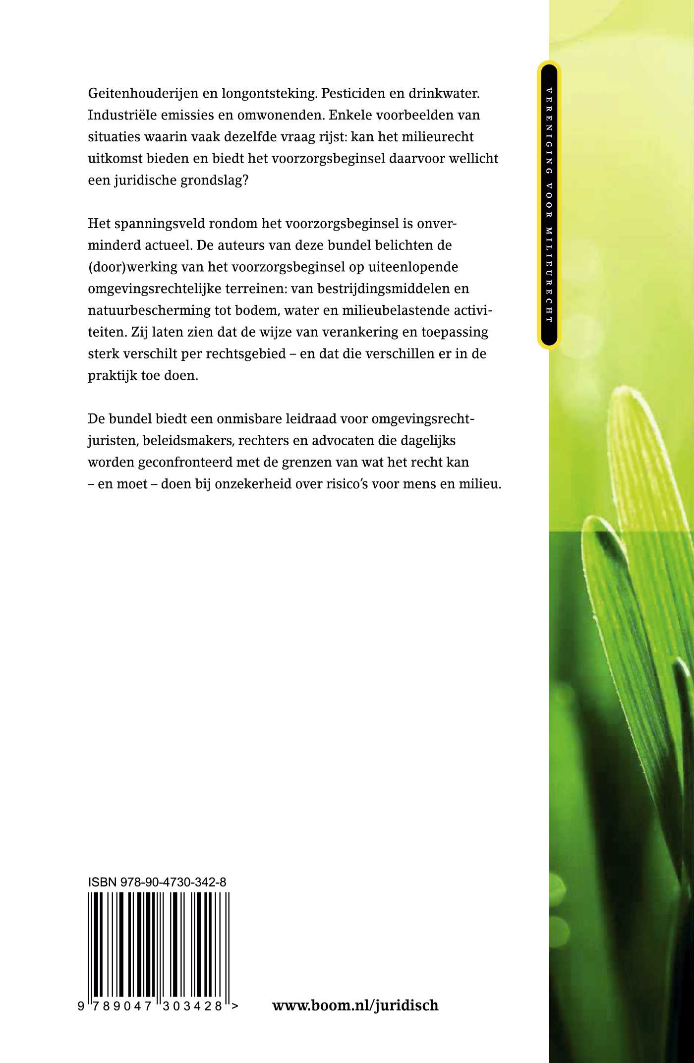 Achterkant van Naar een betere verankering van het voorzorgsbeginsel?