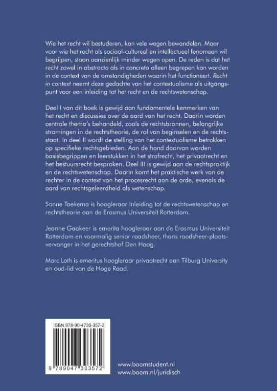 Achterkant van Recht in context