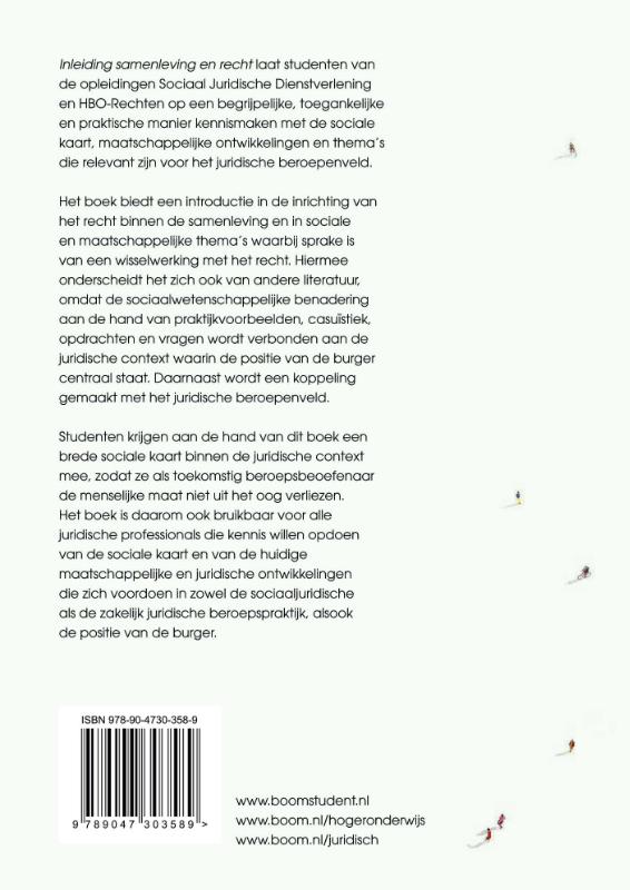 Achterkant van Inleiding samenleving en recht
