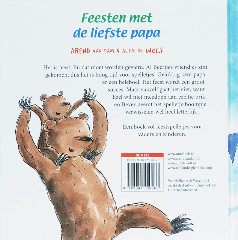 Achterkant van Feesten met de liefste papa