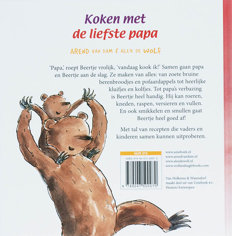 Achterkant van Koken met de liefste papa