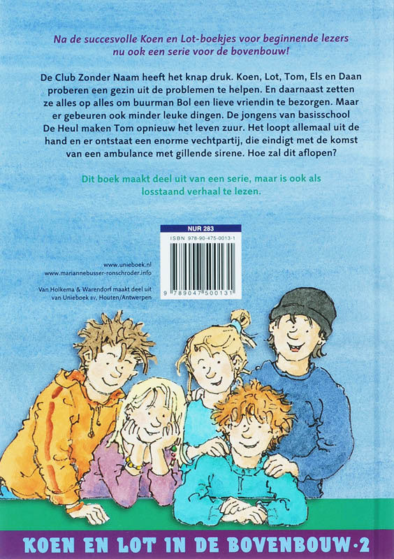 Achterkant van Spetterende acties en een gillende sirene