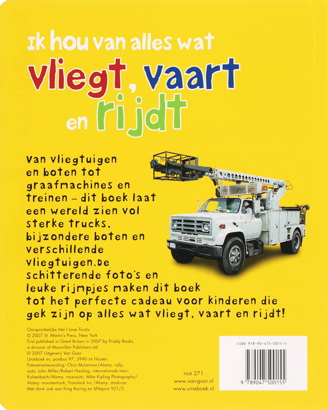 Achterkant van Ik hou van alles wat vliegt, vaart en rijdt