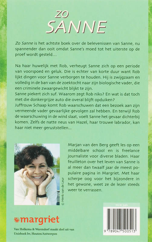 Achterkant van Zo Sanne