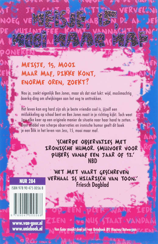 Achterkant van Meisje, 15, mooi maar maf