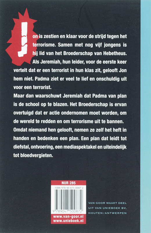 Achterkant van Om de wereld te redden