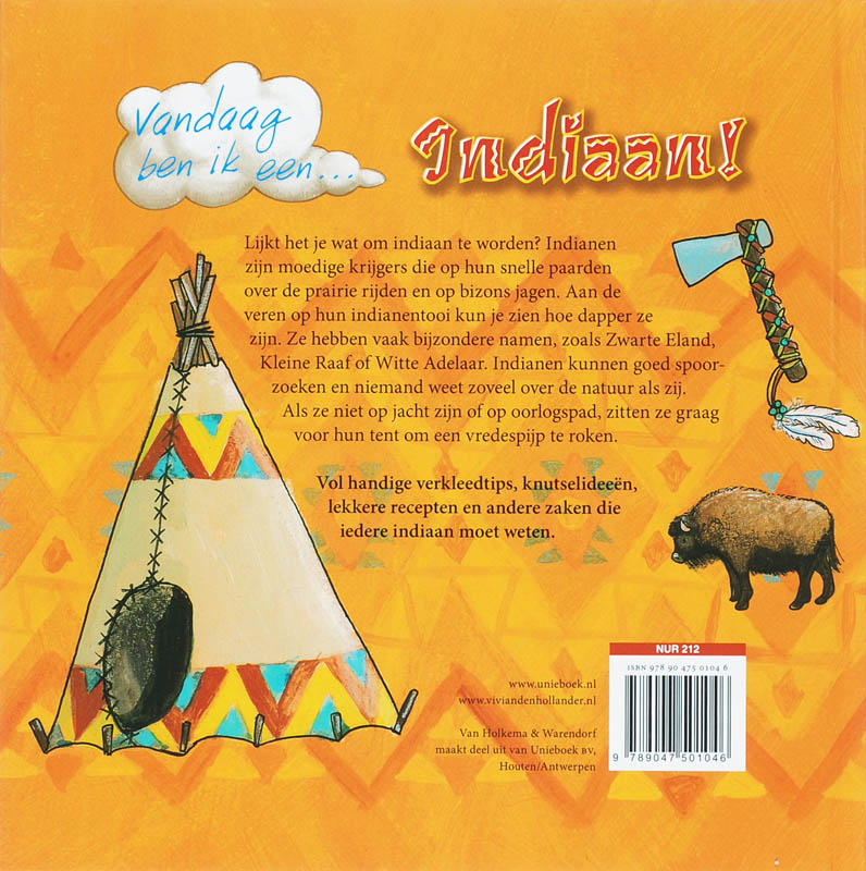 Achterkant van Vandaag ben ik een.... indiaan!