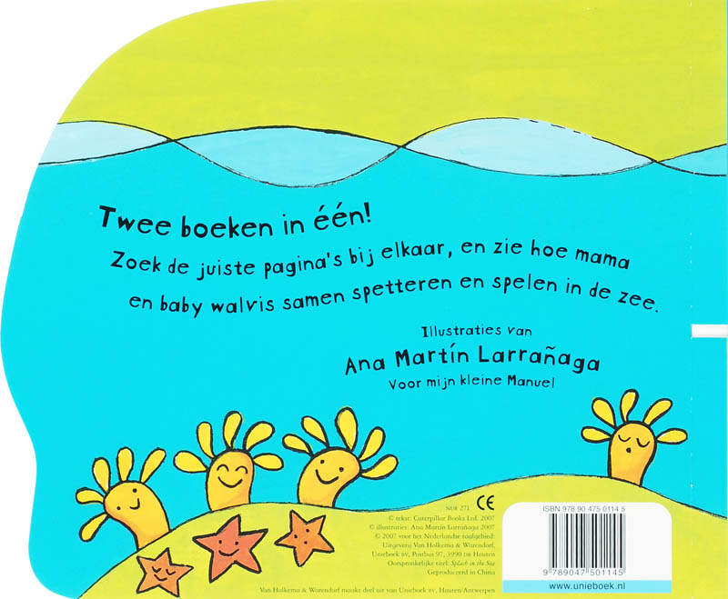 Achterkant van Zwemmen in de zee