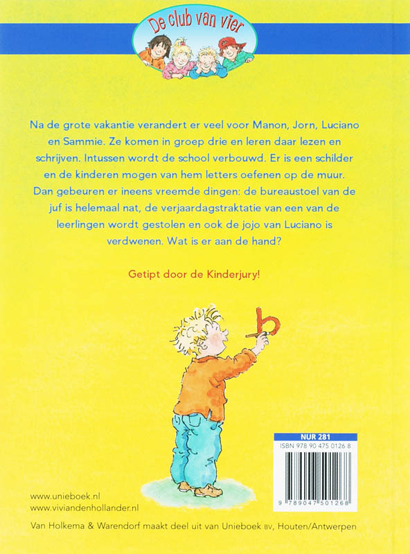 Achterkant van Alweer die groep drie