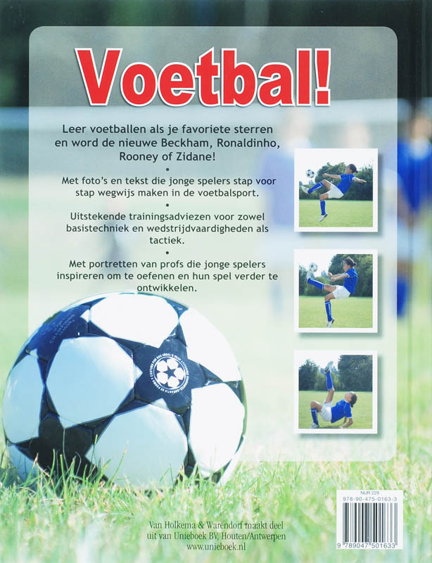 Achterkant van Voetbal!