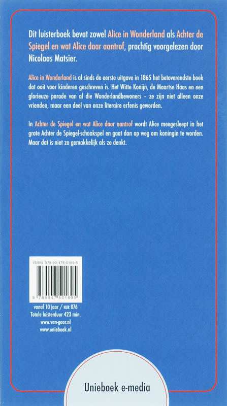 Achterkant van De complete avonturen van Alice 7 CD's