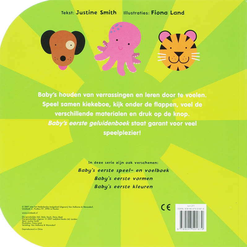 Achterkant van Baby's eerste geluidenboek