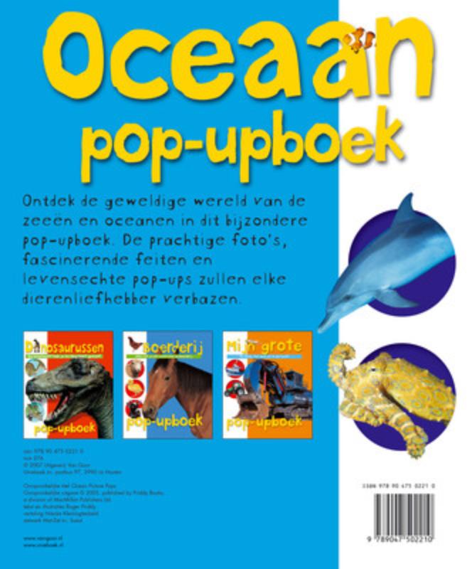 Achterkant van Oceaan pop-upboek