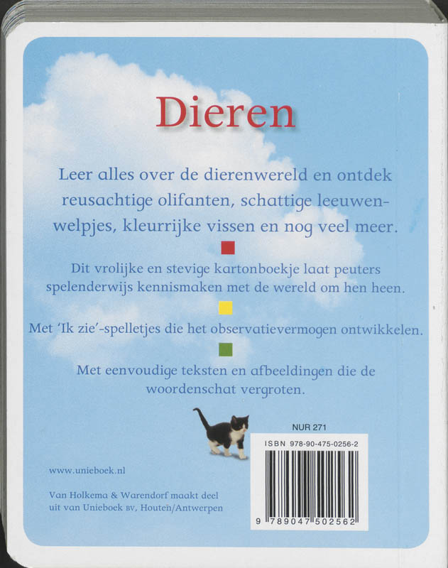 Achterkant van De wereld om me heen - Dieren