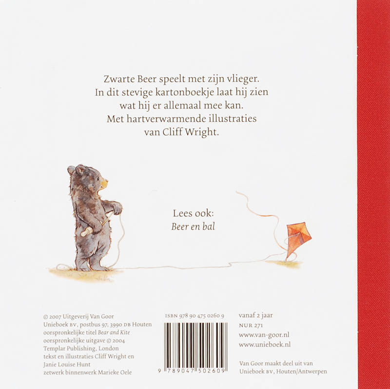 Achterkant van Beer en vlieger