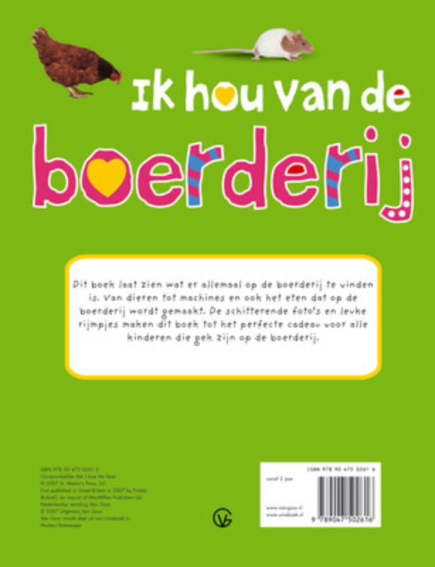 Achterkant van Ik hou van de boerderij