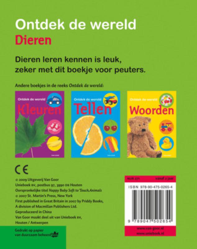 Achterkant van Ontdek de wereld - Dieren
